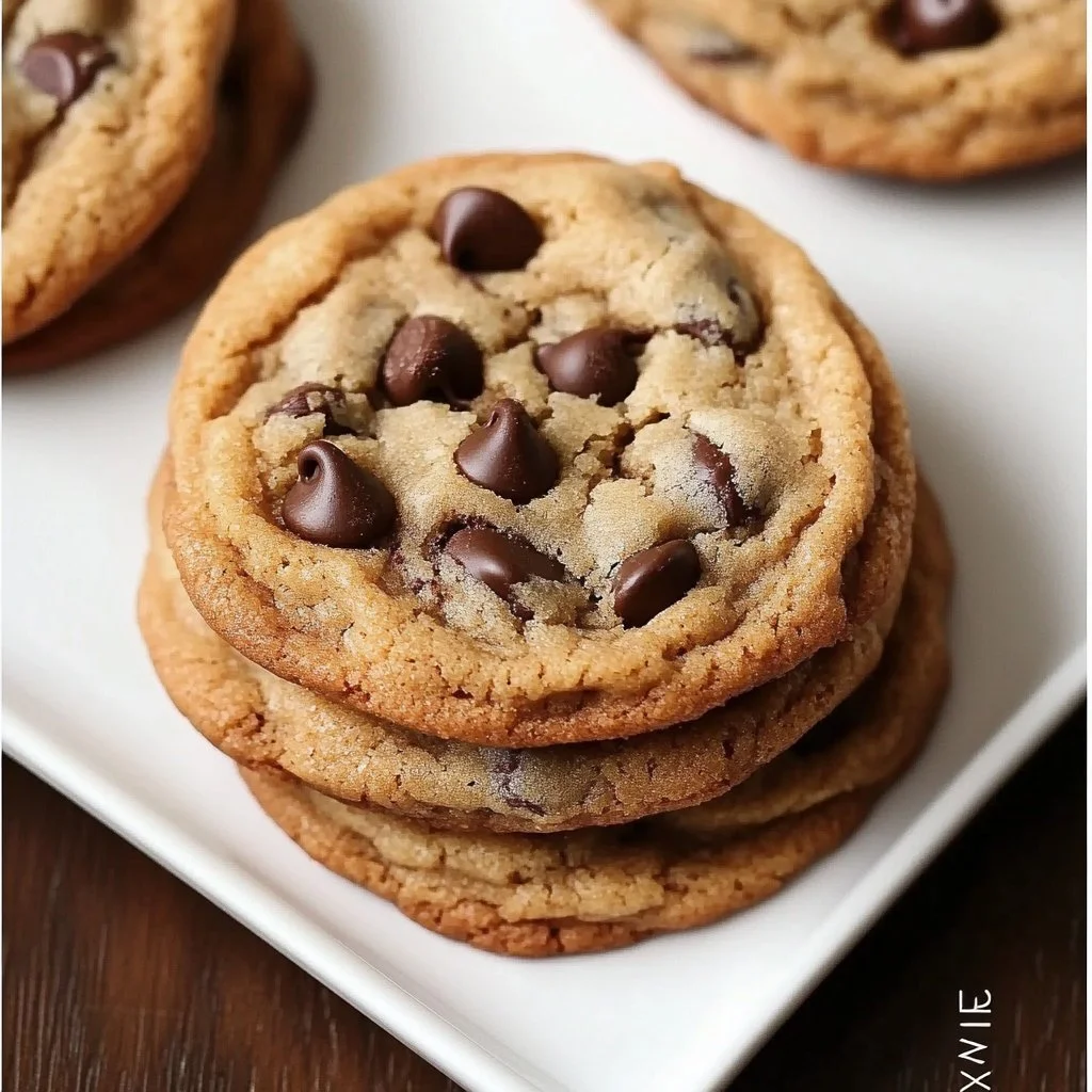 Delicious brown butter chocolate chip cookies fresh out of the oven