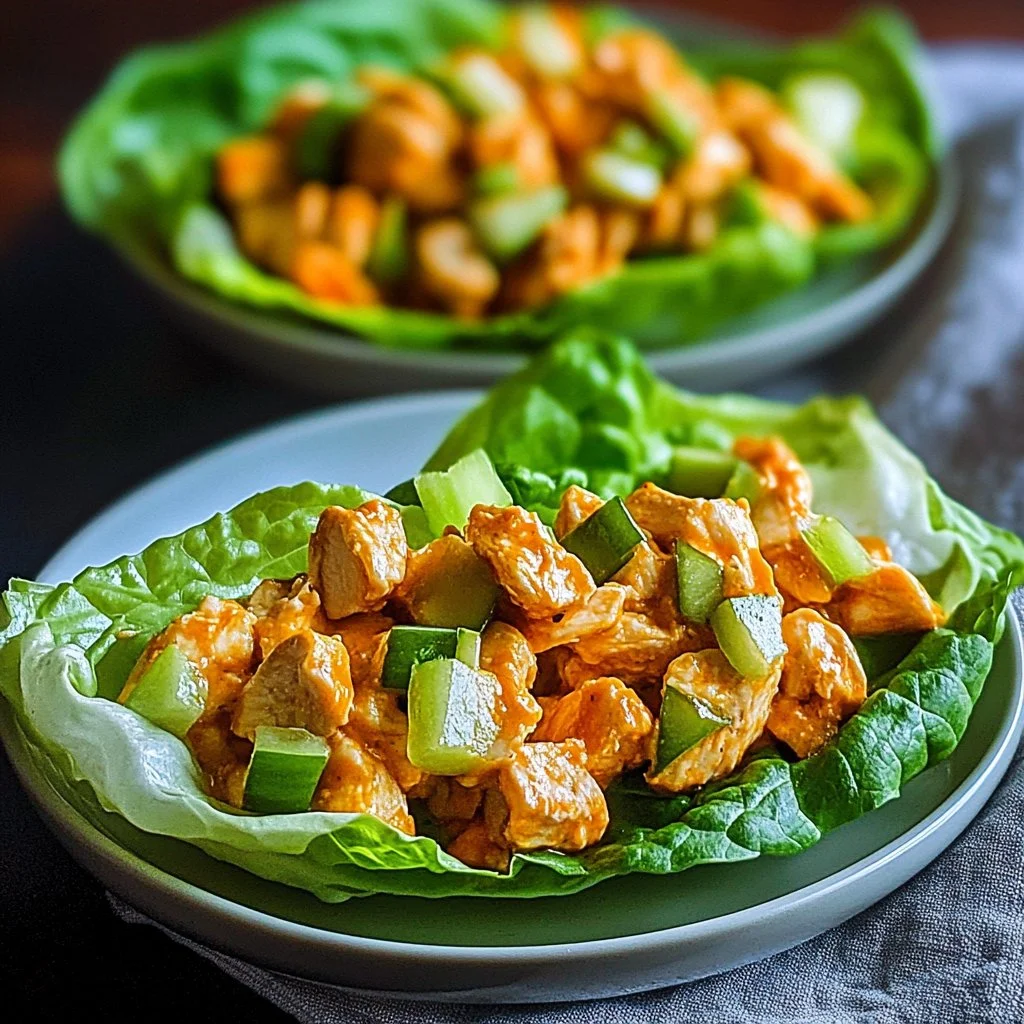 Buffalo Chicken Lettuce Wraps