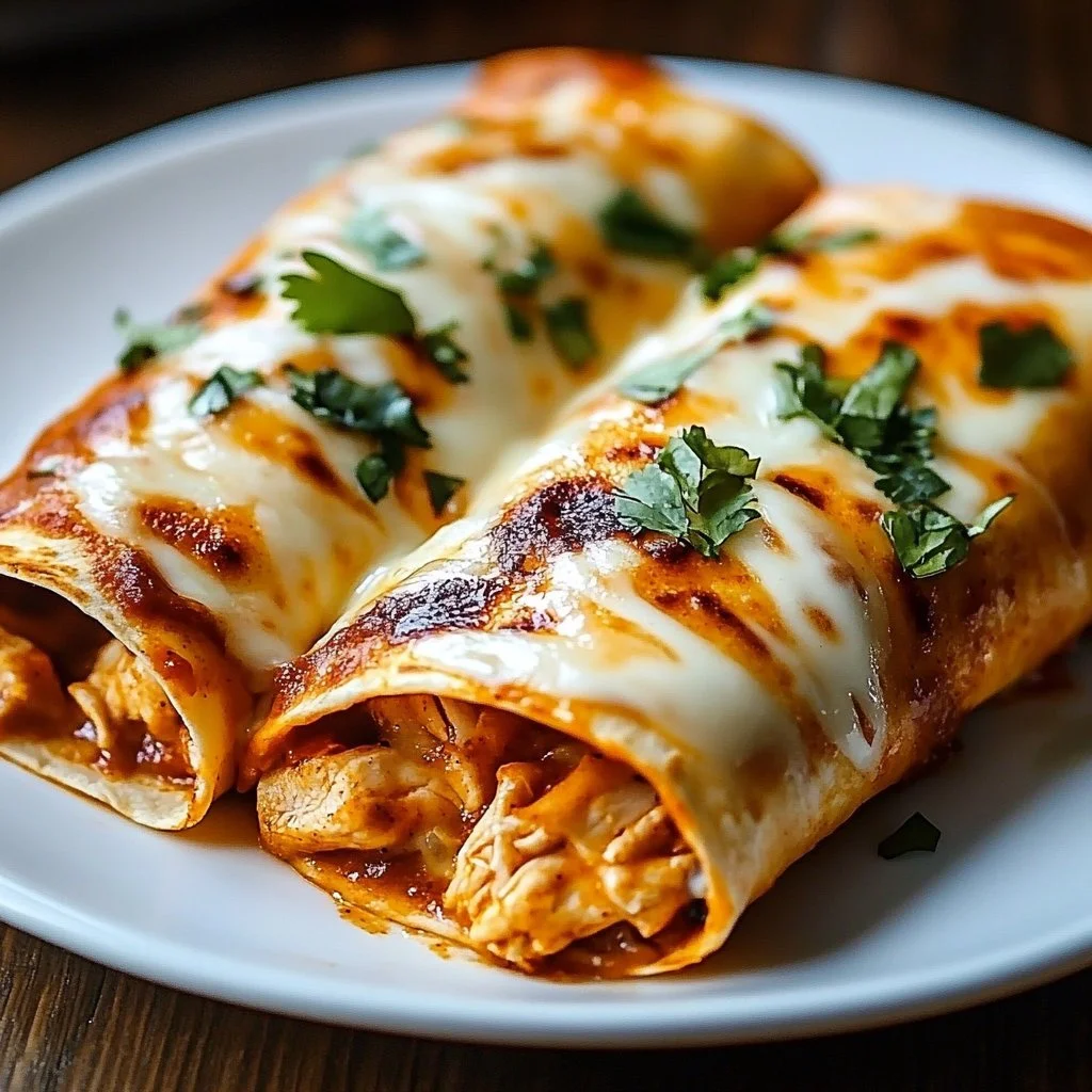 Cheesy Garlic Chicken Wraps served on a plate with fresh ingredients