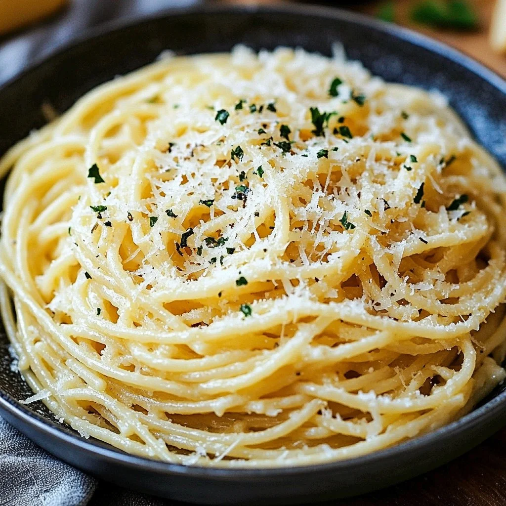 Cheesy Garlic Parmesan Spaghetti