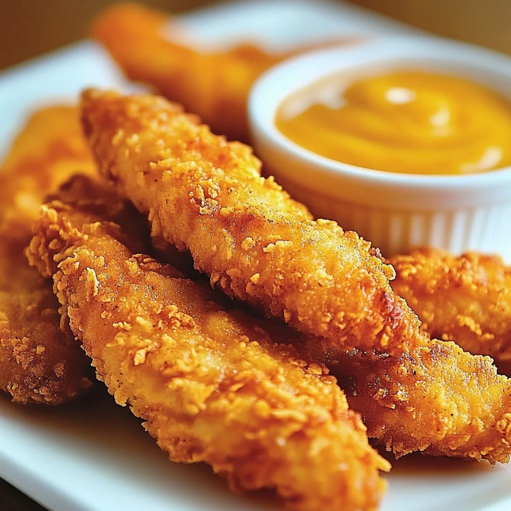 Delicious crack chicken tenders served on a plate, garnished with herbs.