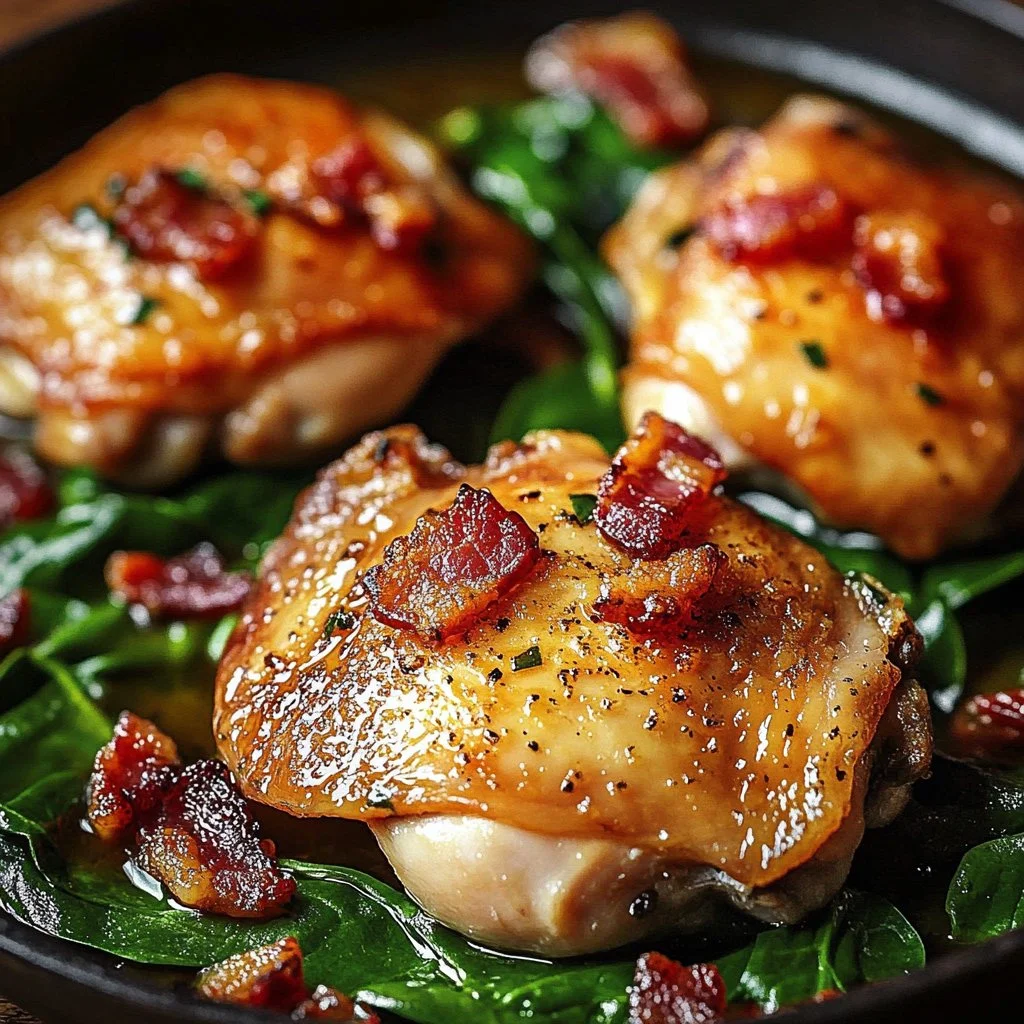 Delicious creamy Tuscan chicken with sun-dried tomatoes and spinach