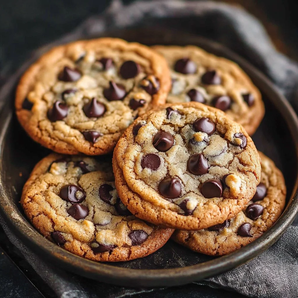 Crispy and Chewy Chocolate Chip Cookies