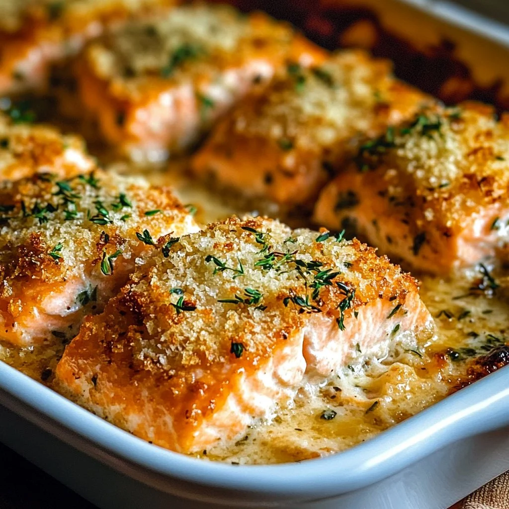 Crispy Parmesan Salmon Bake