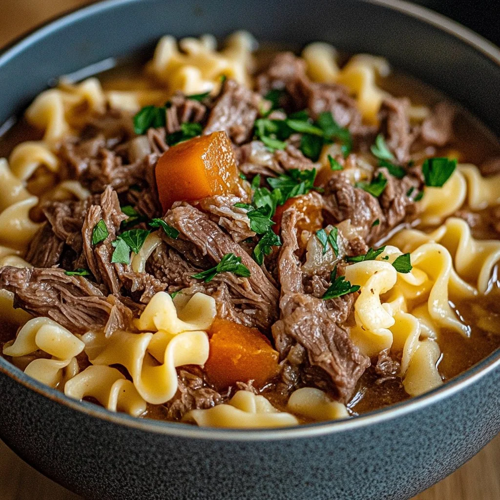 Crockpot Beef and Noodles