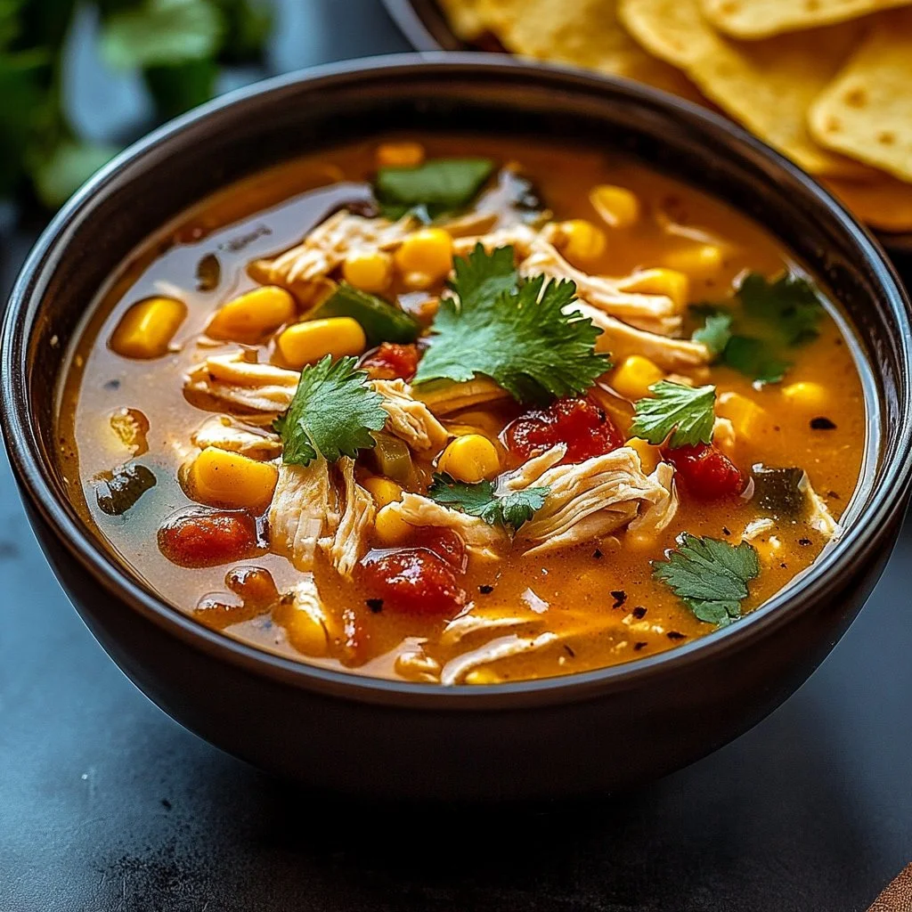 Crockpot Chicken Tortilla Soup