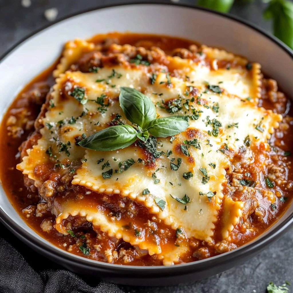Crockpot Ravioli Lasagna