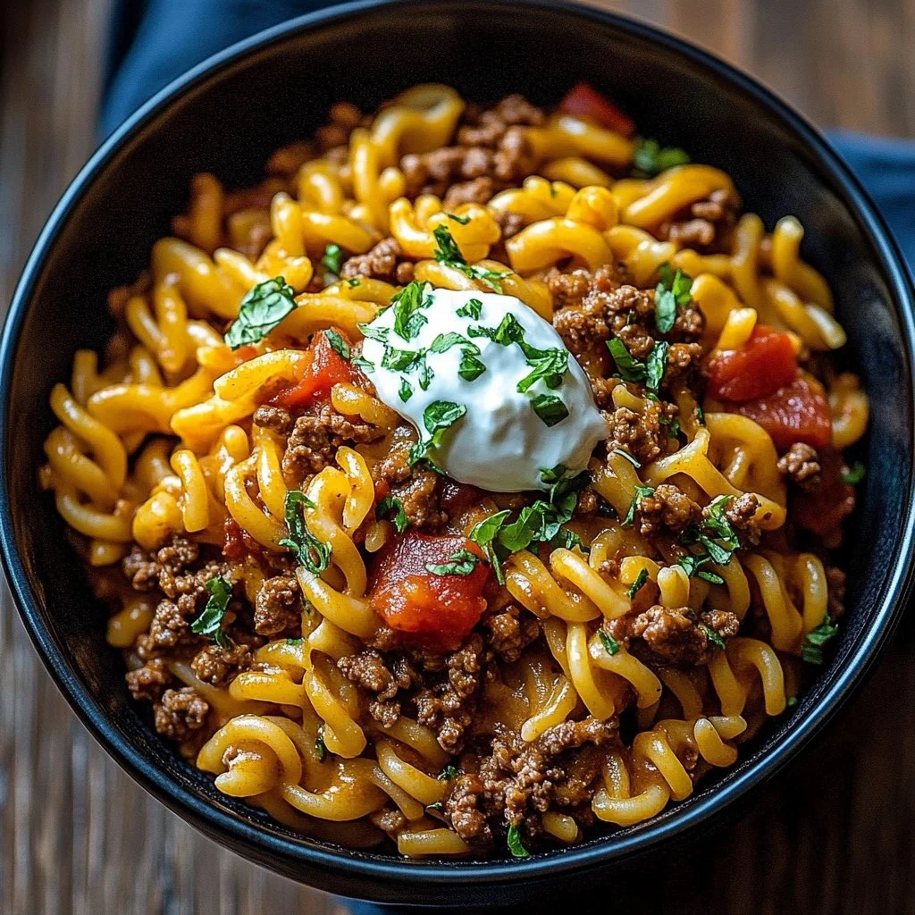 Crockpot Taco Pasta