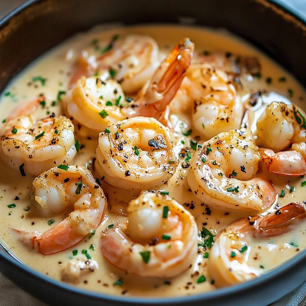 Easy Creamy Garlic Shrimp