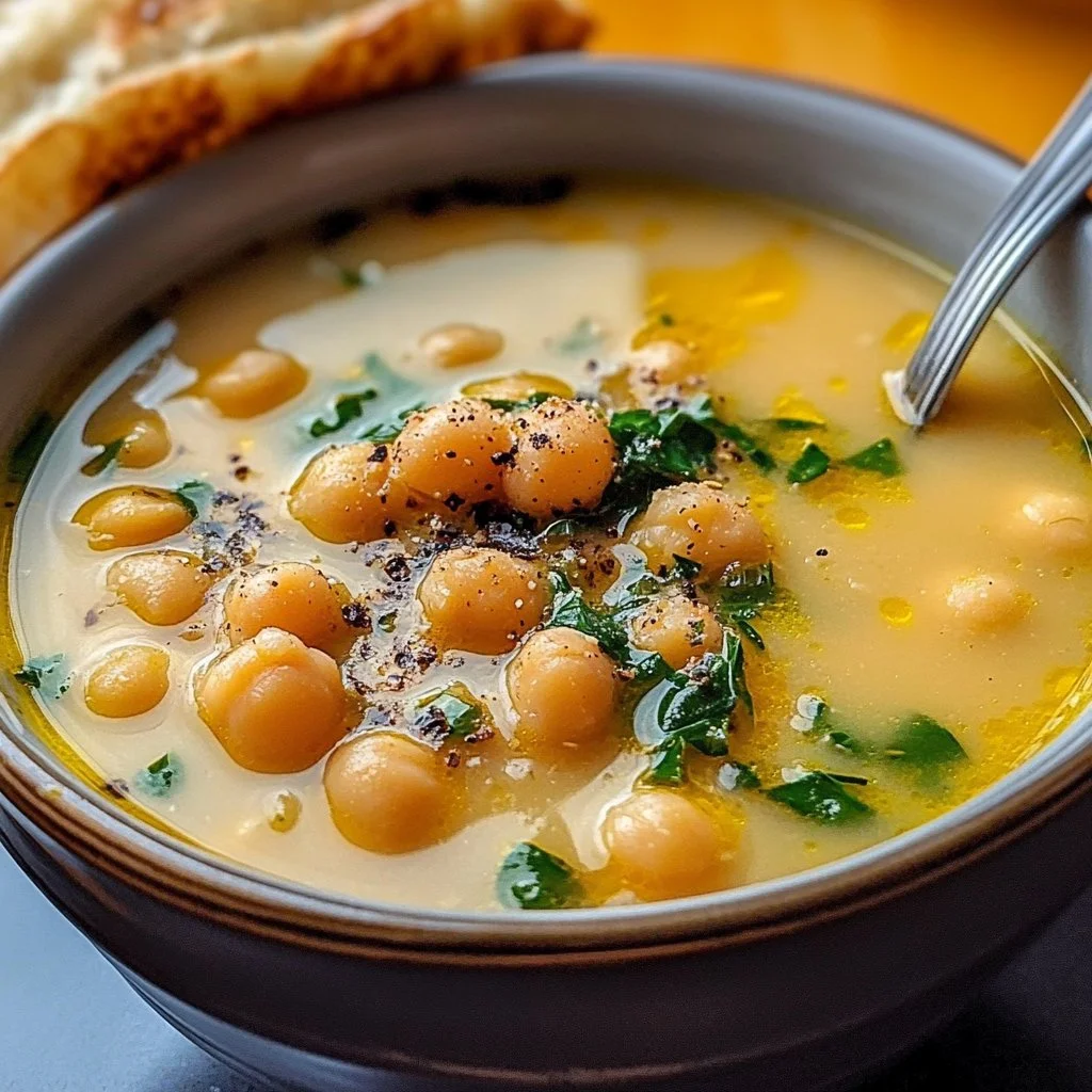Garlic Chickpea Soup