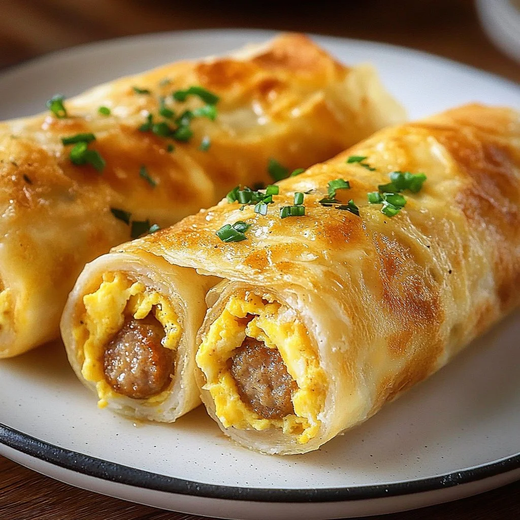 Sausage Egg Breakfast Roll-Ups, a delicious and easy breakfast option