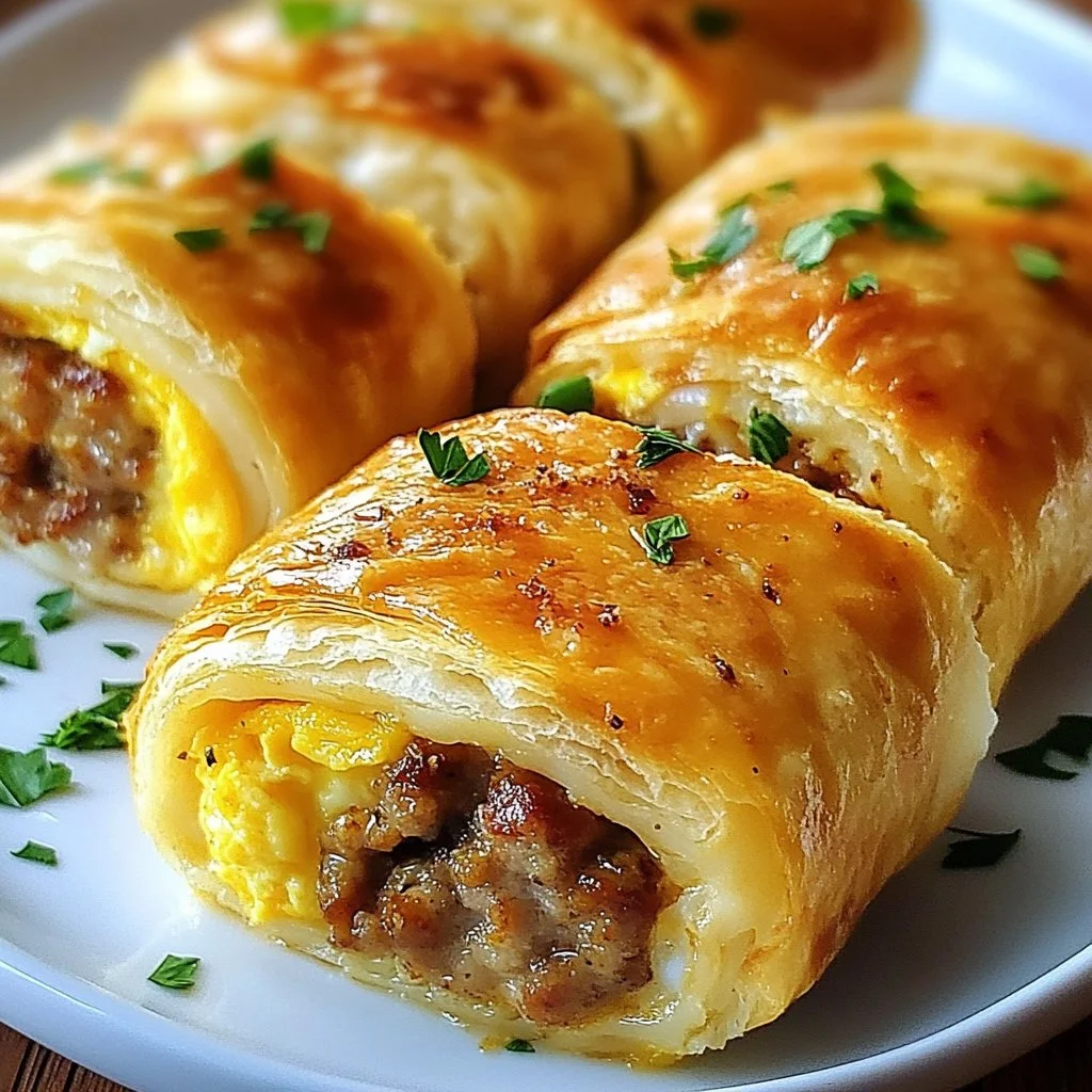 Sausage Egg Breakfast Roll-Ups