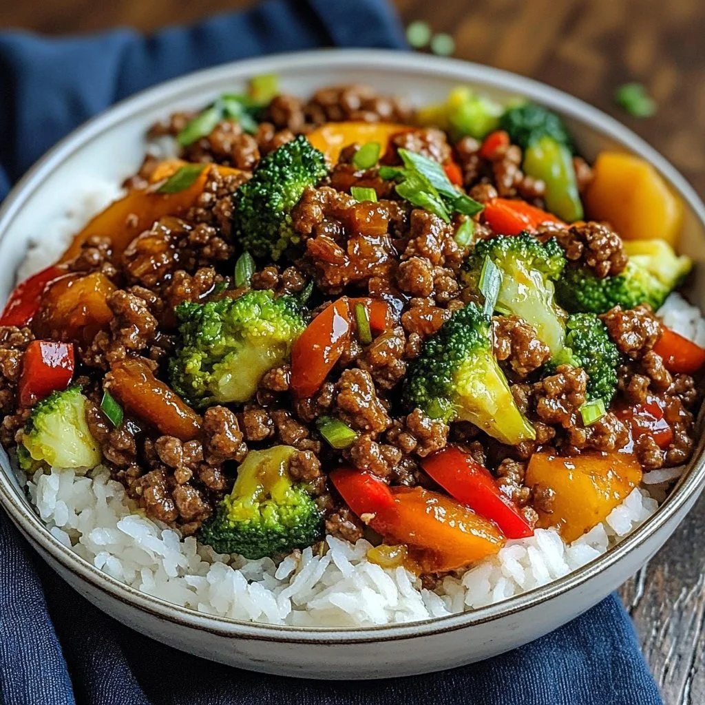 Spicy Ground Beef Stir-Fry Bowl
