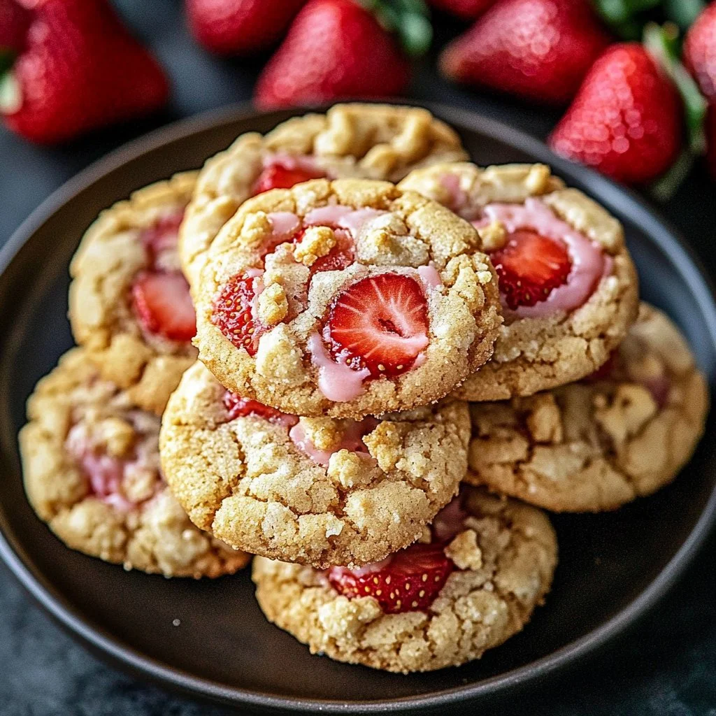 Strawberry Crunch Cookies