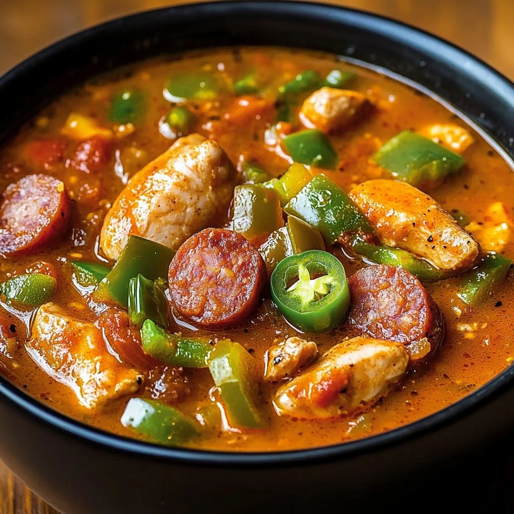 Bowl of Cajun White Chicken Chili garnished with herbs and served hot.