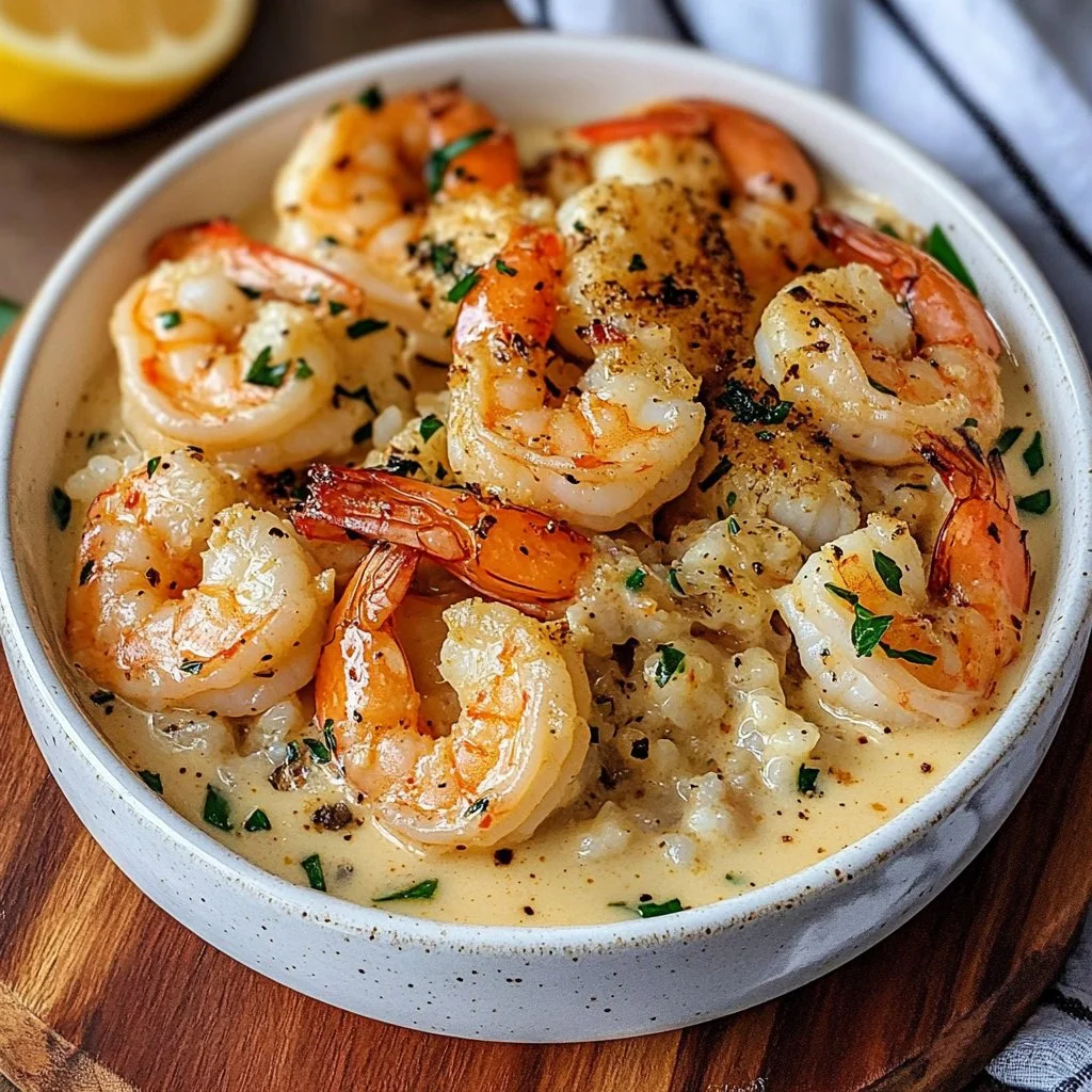Creamy Garlic Butter Shrimp Bowl