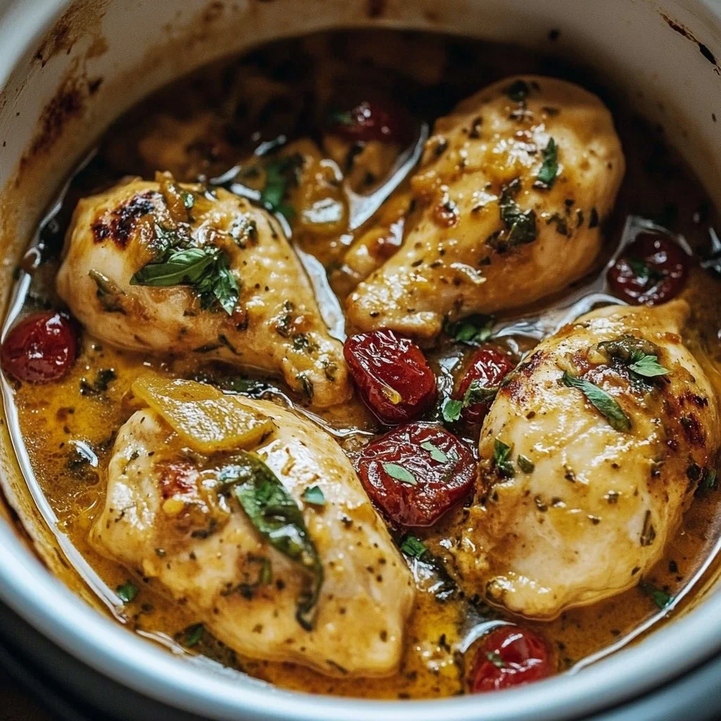 Delicious Crockpot Marry Me Chicken served in a bowl