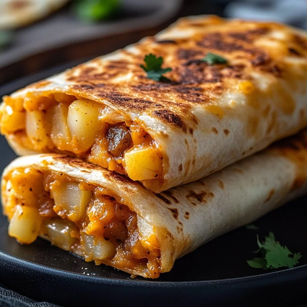 Easy Cheesy Potato Burritos