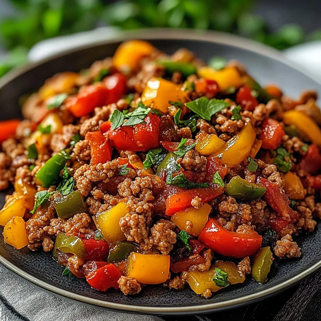 Ground Turkey and Peppers