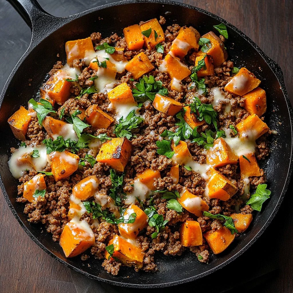 Ground Turkey and Sweet Potato Skillet