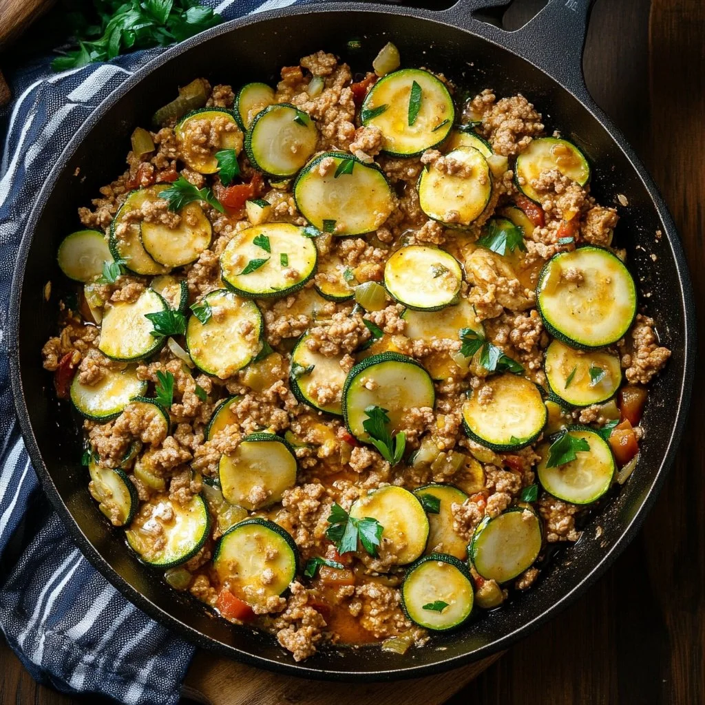 Ground Turkey and Zucchini Skillet