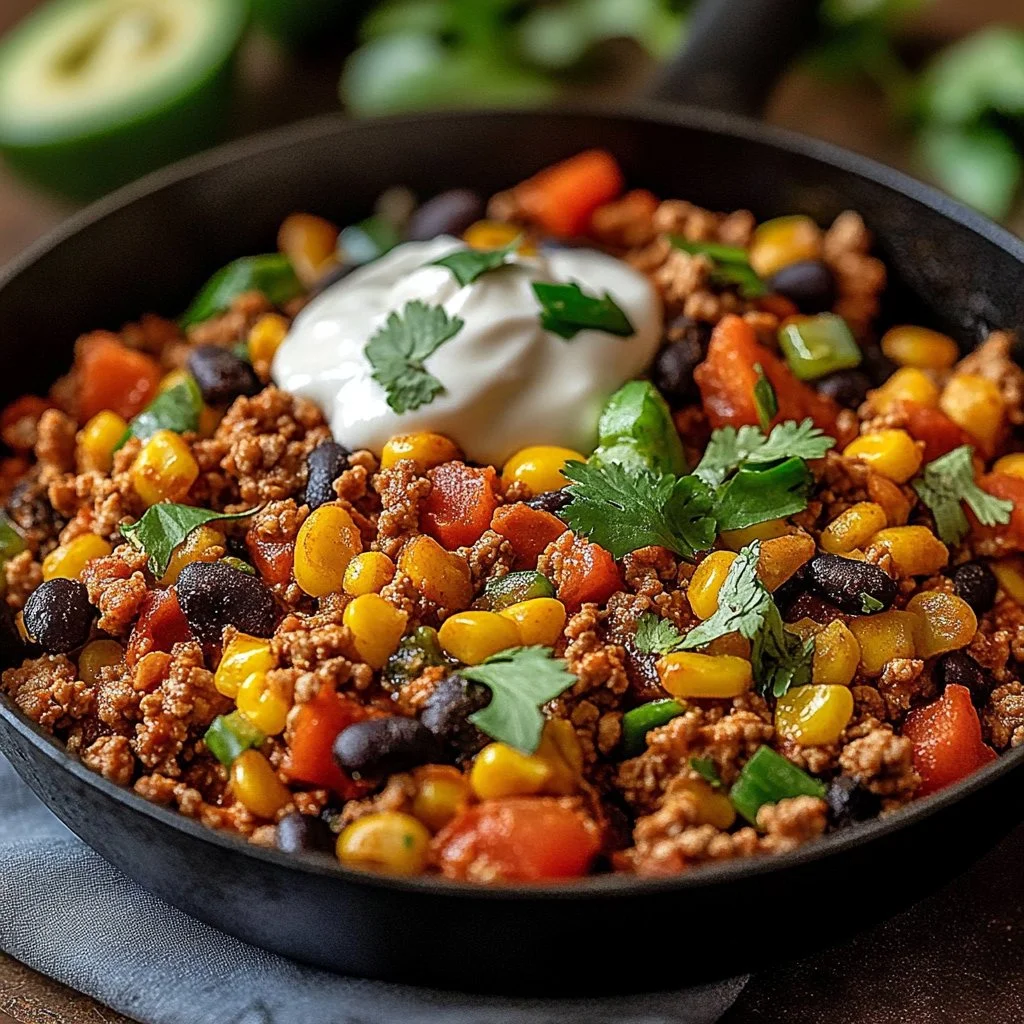 Ground Turkey Taco Skillet