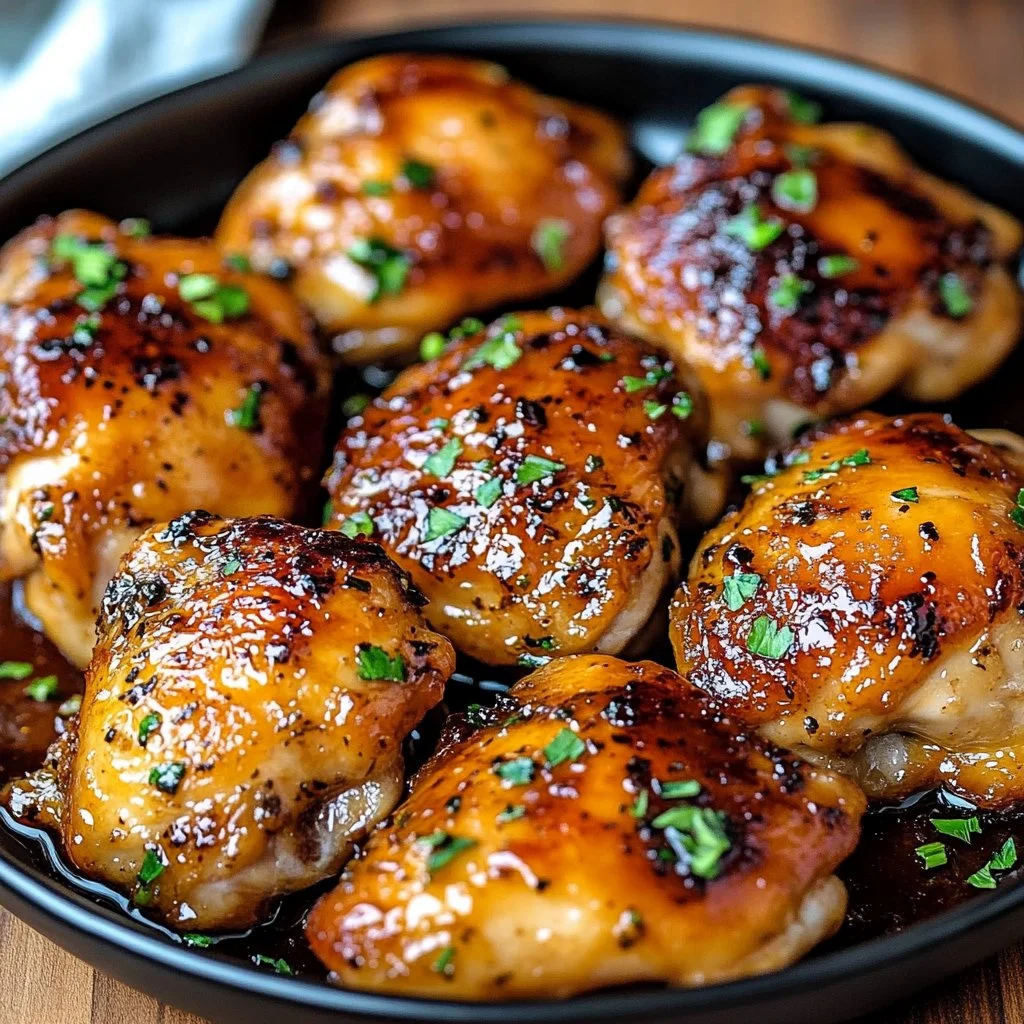 Honey Garlic Boneless Chicken Thighs