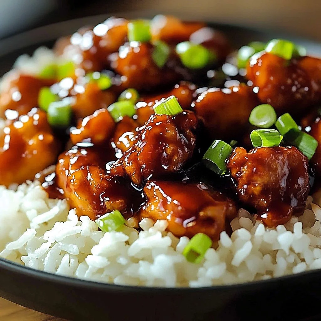 Deliciously cooked Honey Garlic Chicken served with rice and vegetables.
