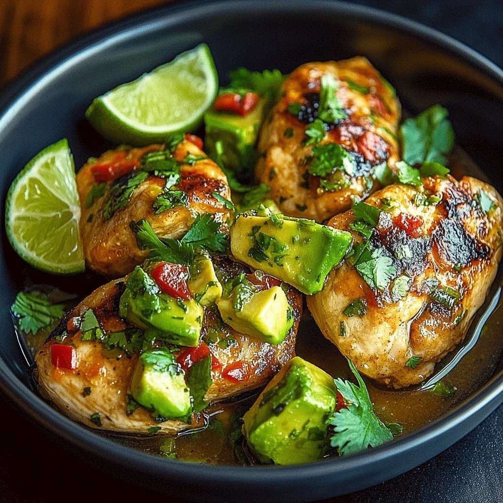 Lime Chicken with Avocado