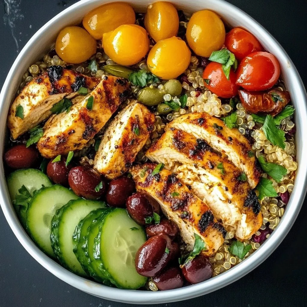 Mediterranean Chicken Quinoa Bowls
