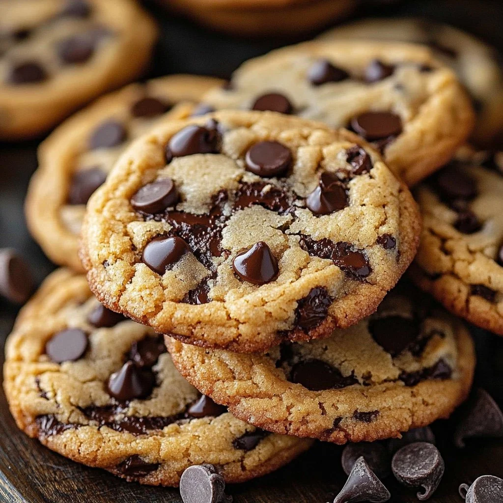 Ultra Thick Bakery Style Chocolate Chip Cookies fresh out of the oven