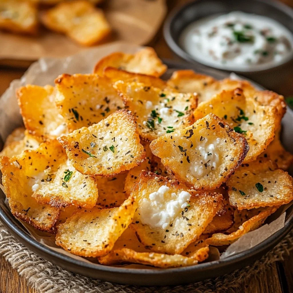 Baked Cottage Cheese Chips