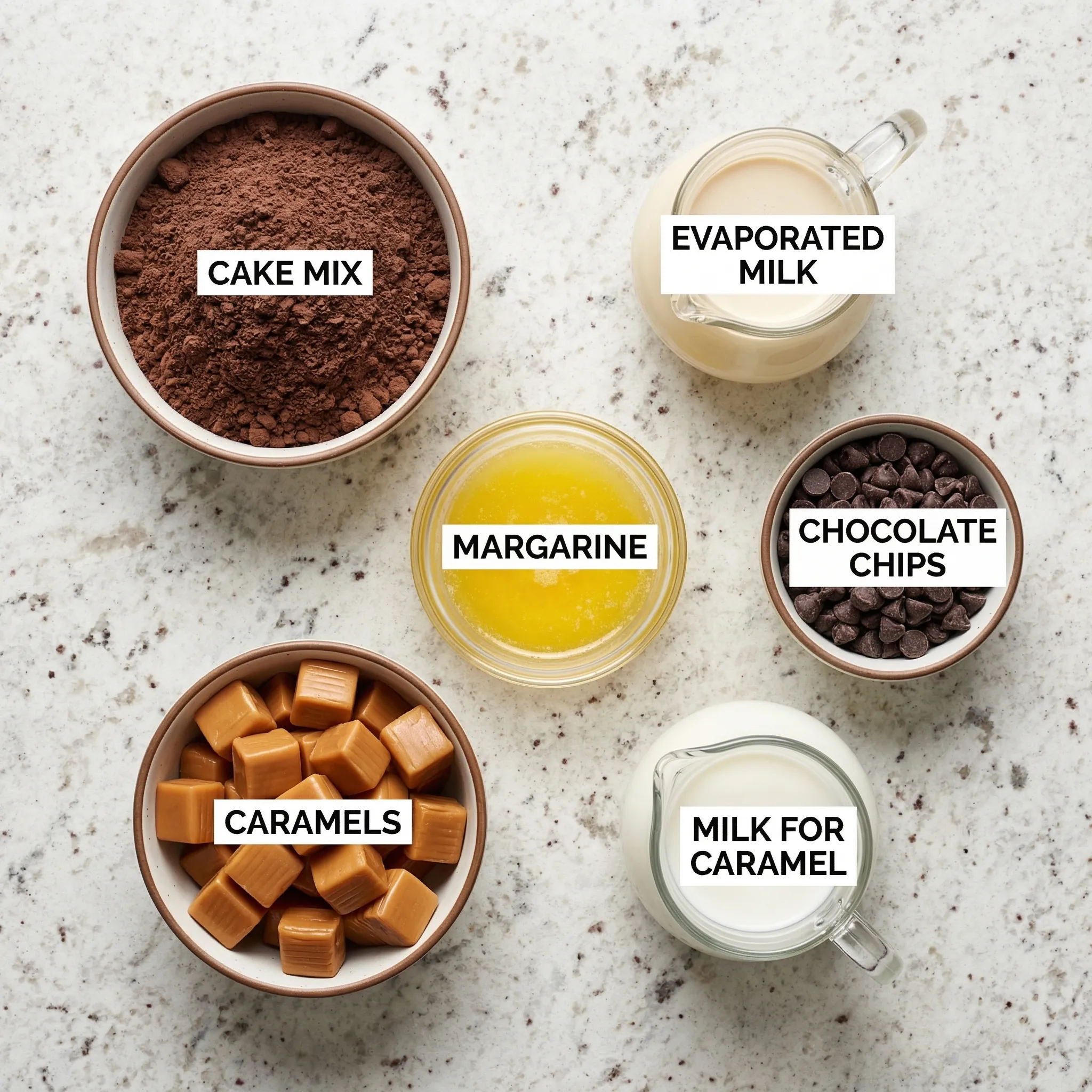 caramel-studded-brownies ingredients
