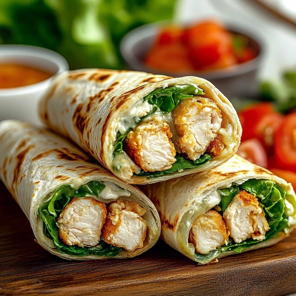 Chicken Caesar Wraps 1 Chicken Caesar Wraps