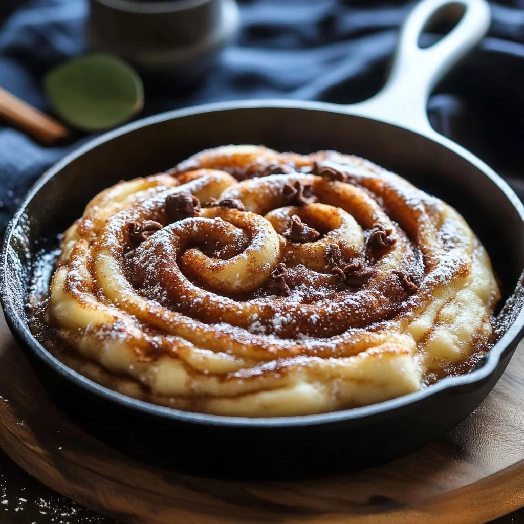 Cinnamon Roll Pancake Skillet