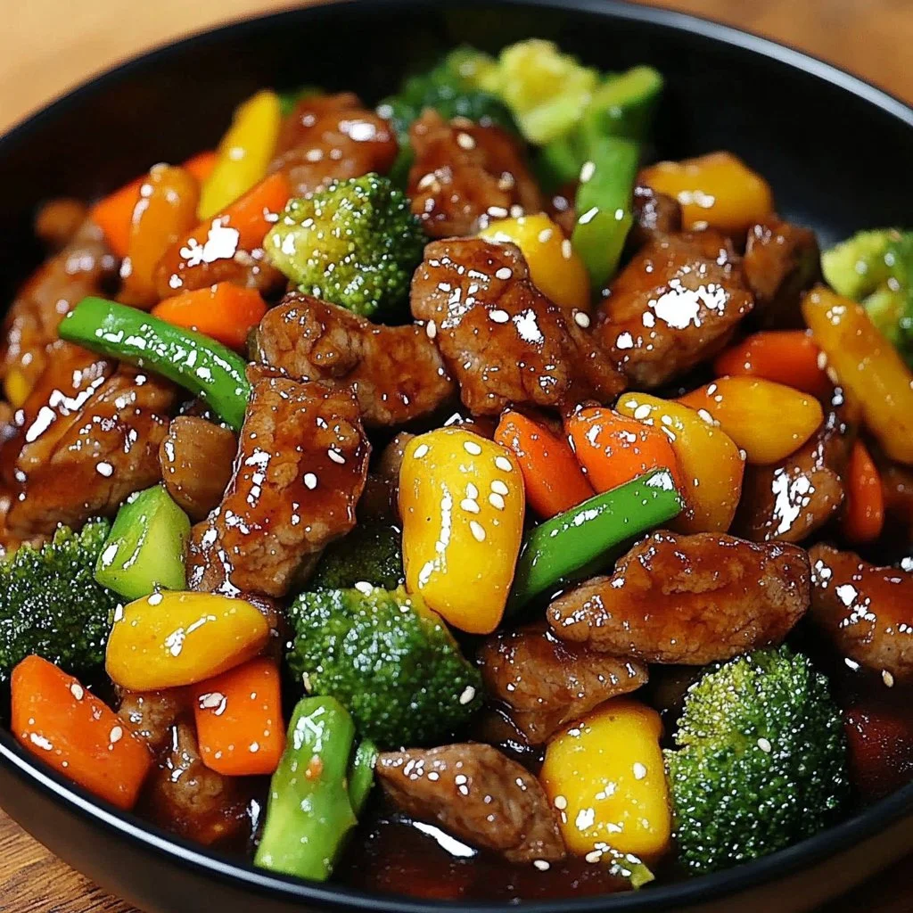 Delicious Cowboy Stir Fry with fresh vegetables and protein cooked in a skillet