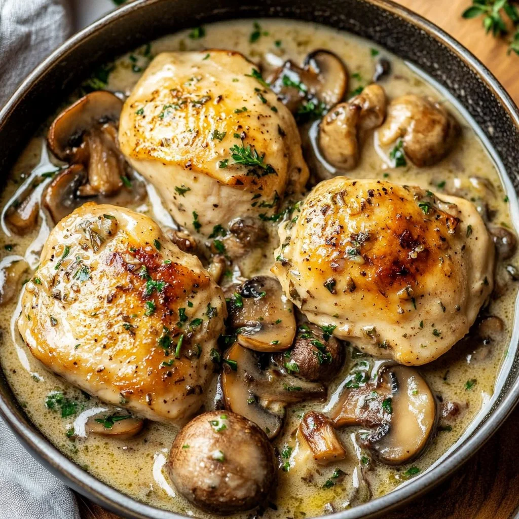Creamy Garlic and Mushroom Chicken