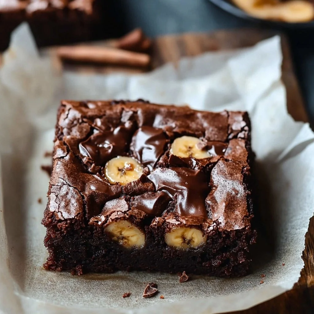 Flourless Banana Peanut Butter Brownies