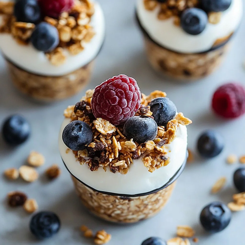 Frozen Yogurt Granola Cups
