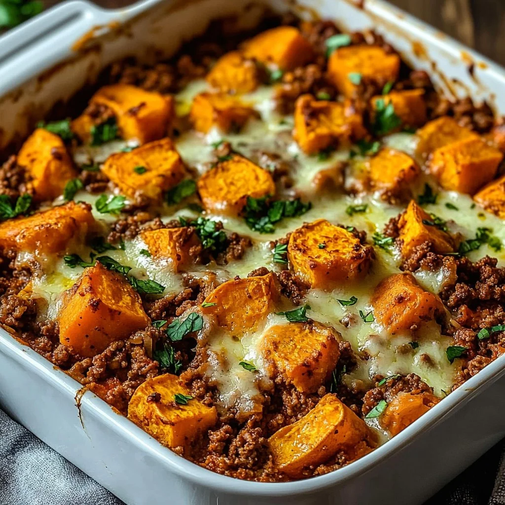 Ground Turkey Sweet Potato Bake