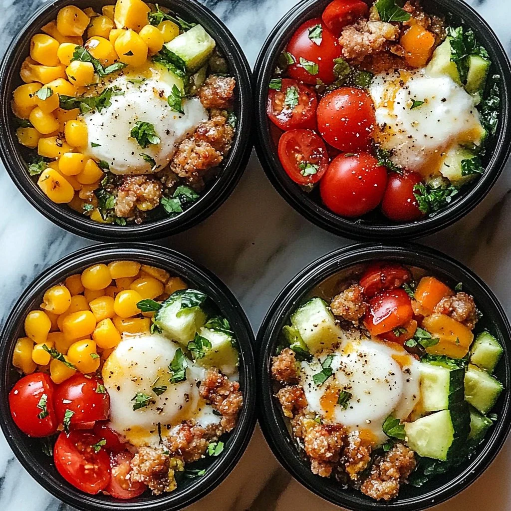 High protein freezer-friendly breakfast bowls for convenient healthy meals
