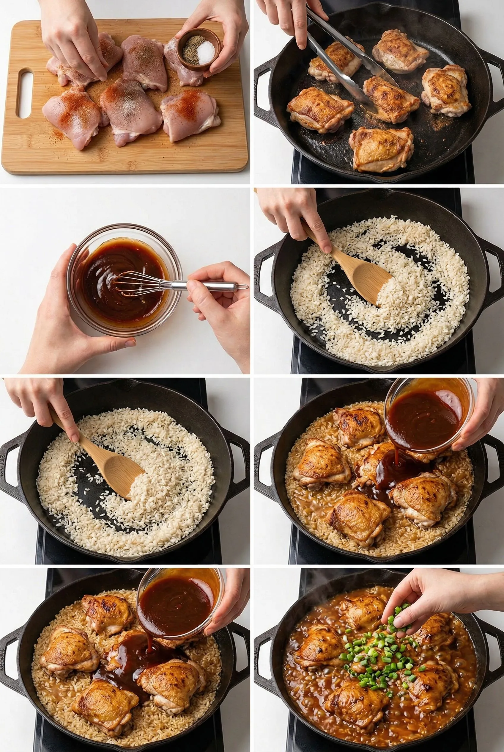honey-bbq-chicken-rice-2 steps