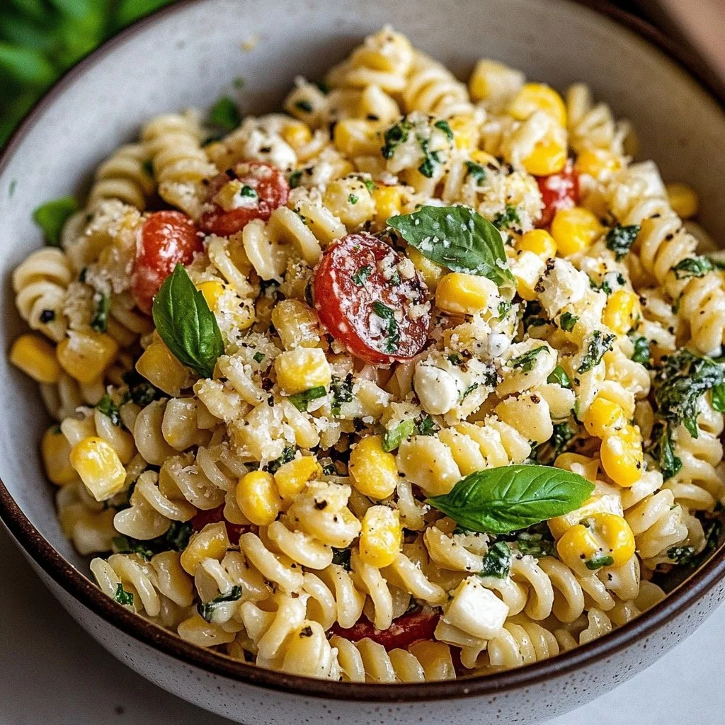 Juicy Street Corn Pasta Salad