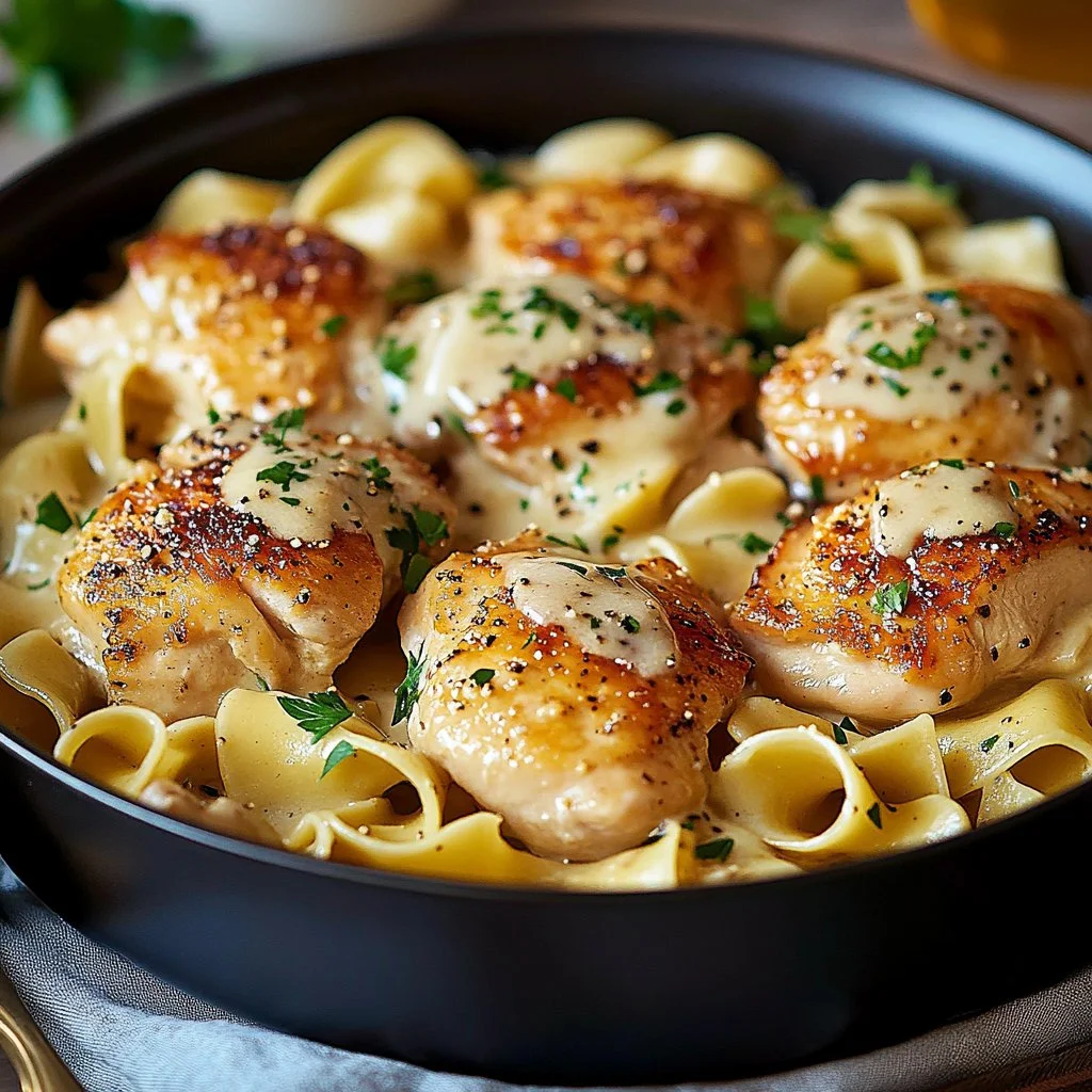 One-Pan Chicken with Buttered Noodles