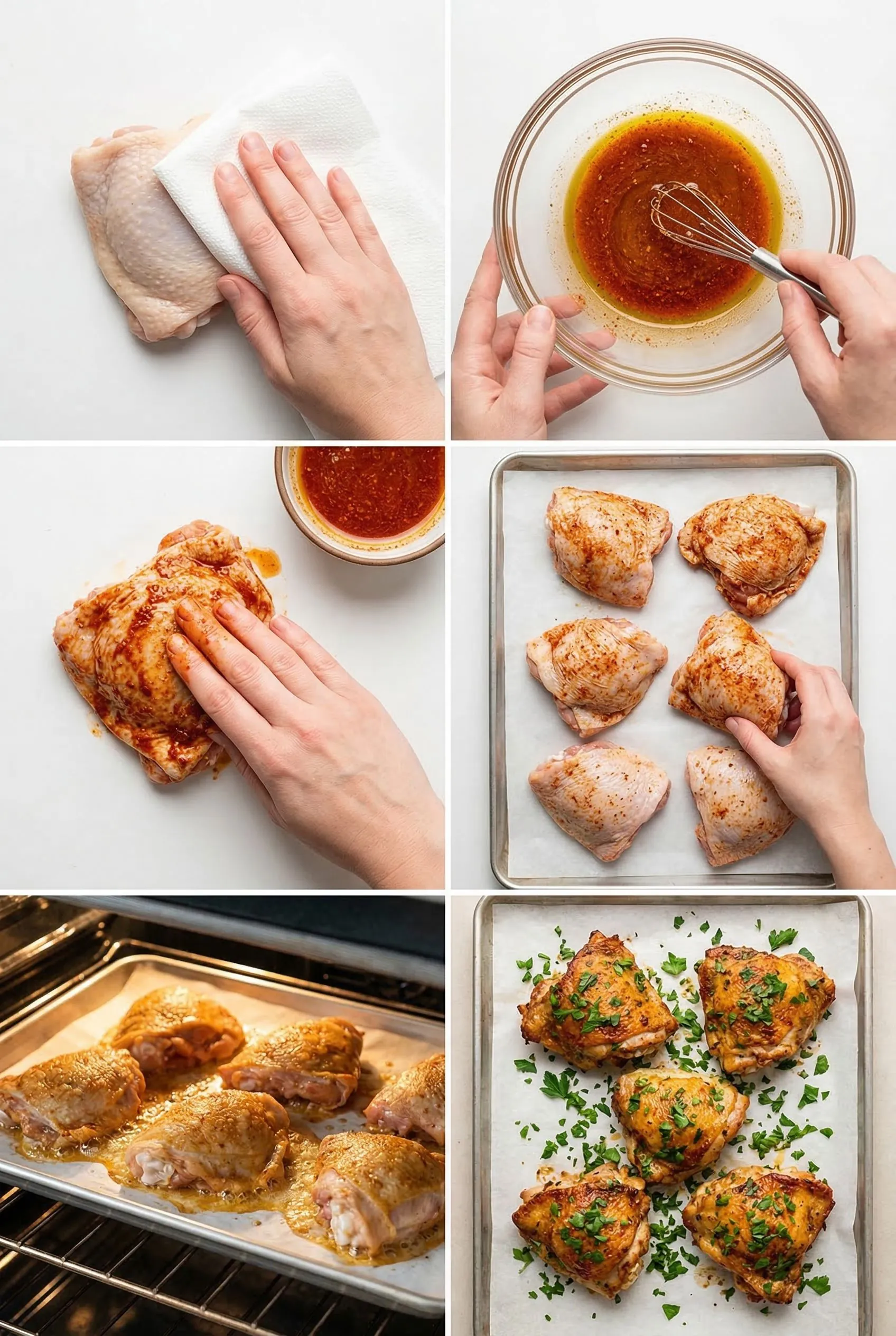 oven-baked-chicken-thighs-2 steps