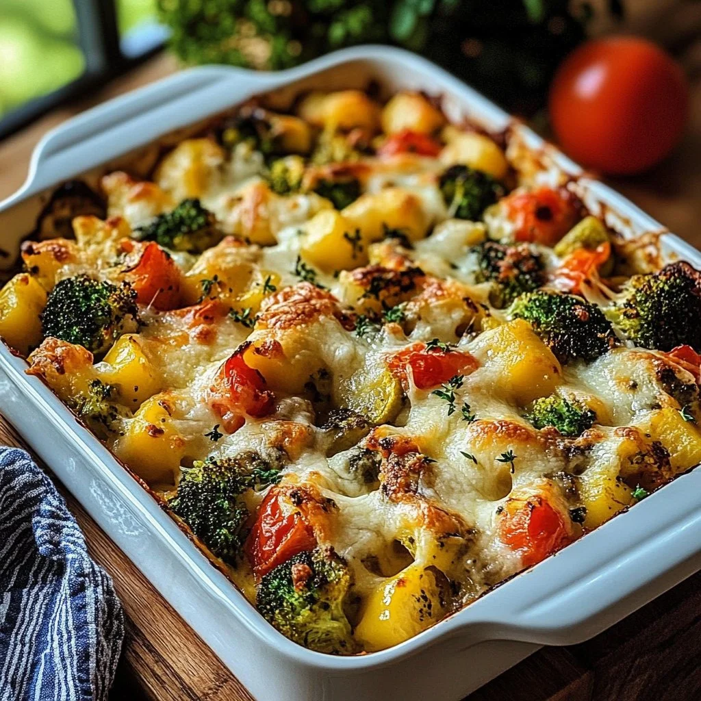 Overnight Veggie and Cheese Casserole