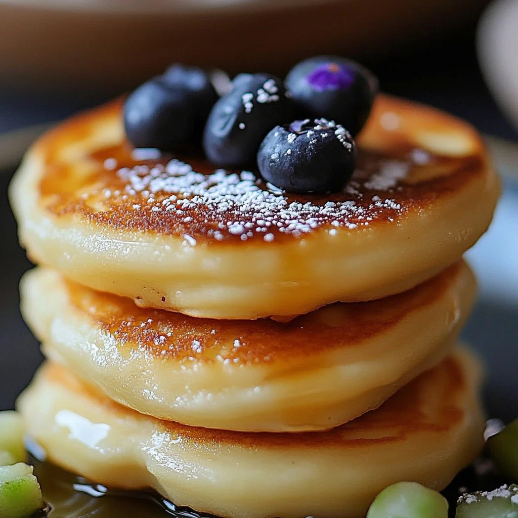 Deliciously fluffy pancake poppers served on a plate