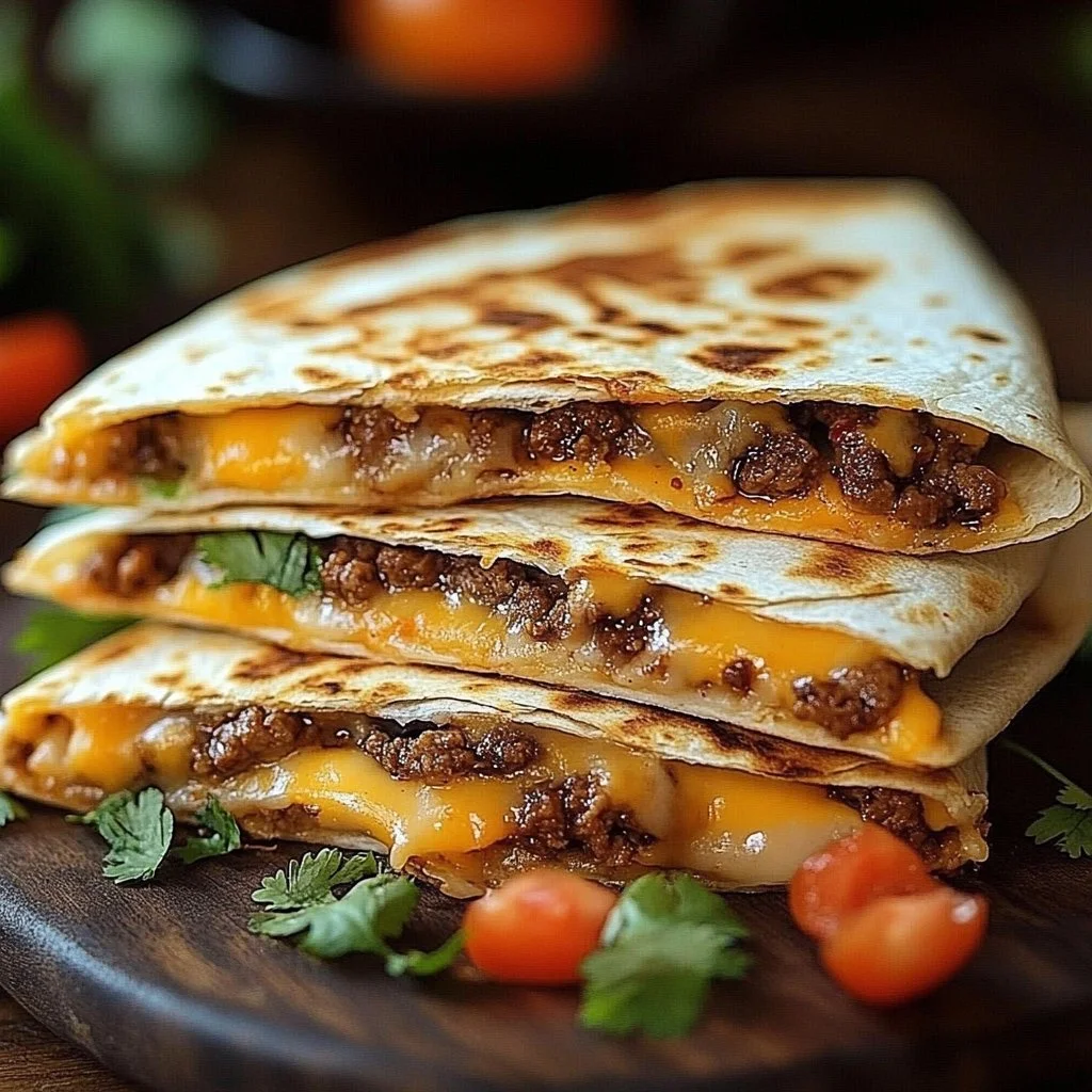 Delicious Smashburger Quesadillas with melted cheese and savory fillings