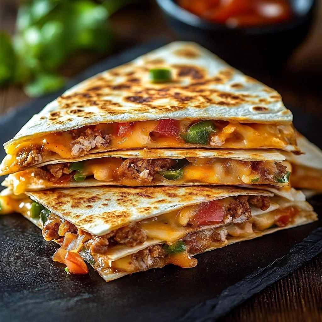 Delicious Smashburger Quesadillas filled with savory ingredients and melted cheese