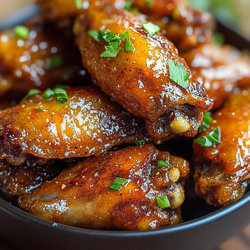 Brown Sugar Cajun Wings with a sweet and spicy glaze